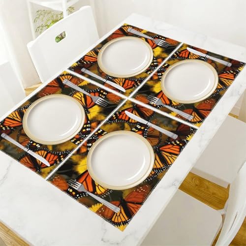 Sets de table papillon pour décoration de salle à manger et terrasse