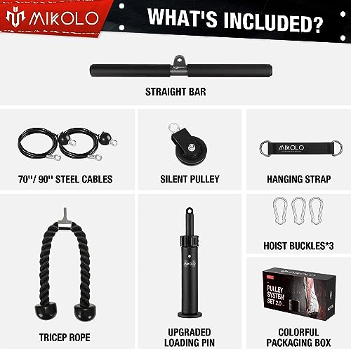 Mikolo QJB2.0 Fitness Lat And Lift Pulley System thumb #1