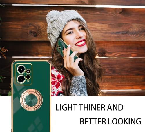 Funda compatible con Redmi Note 12 4G antigolpes de silicona delgada verde oscuro 6