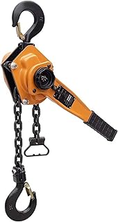 Chain Hoist Lever Hoist 2205 lbs 5FT, Manual Chain Hoist, Alloy Steel G80 Chain Ratchet Lever Hoist with Hook, Lever Block Chain Come Along for Warehouse Building