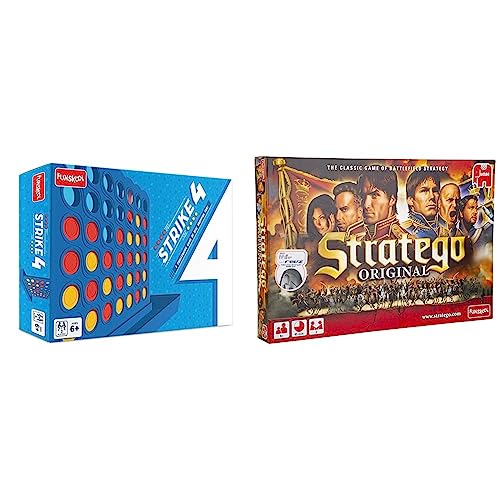 Image of Funskool Games - Strike 4, Classic disc Dropping Game + Strategy Board Game, The Classic Game of battlefeild Strategy