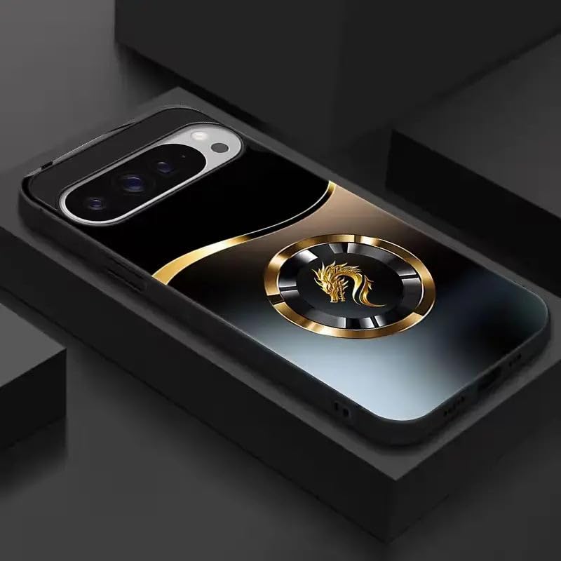 Image of MILLION CASES Crown Dragon Spectra Case for Google Pixel 8a, Google Pixel 8a Back Cover Case(2024) - PC | Midnight Black