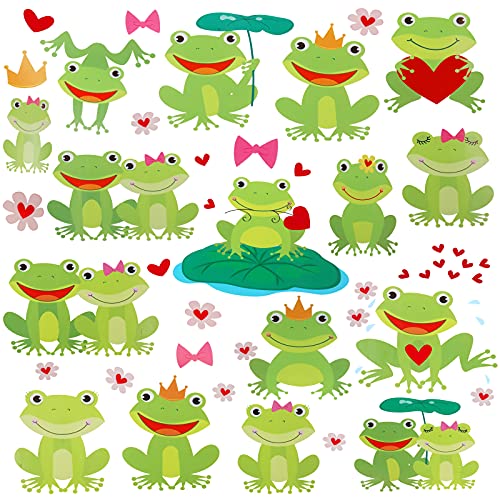 OOTSR Frog Wall Stickers Decals, Removable Wall Decor Stickers for Kids Room, DIY Wall Stickers Wall Decals for Bedroom Living Room Wall Art Decor