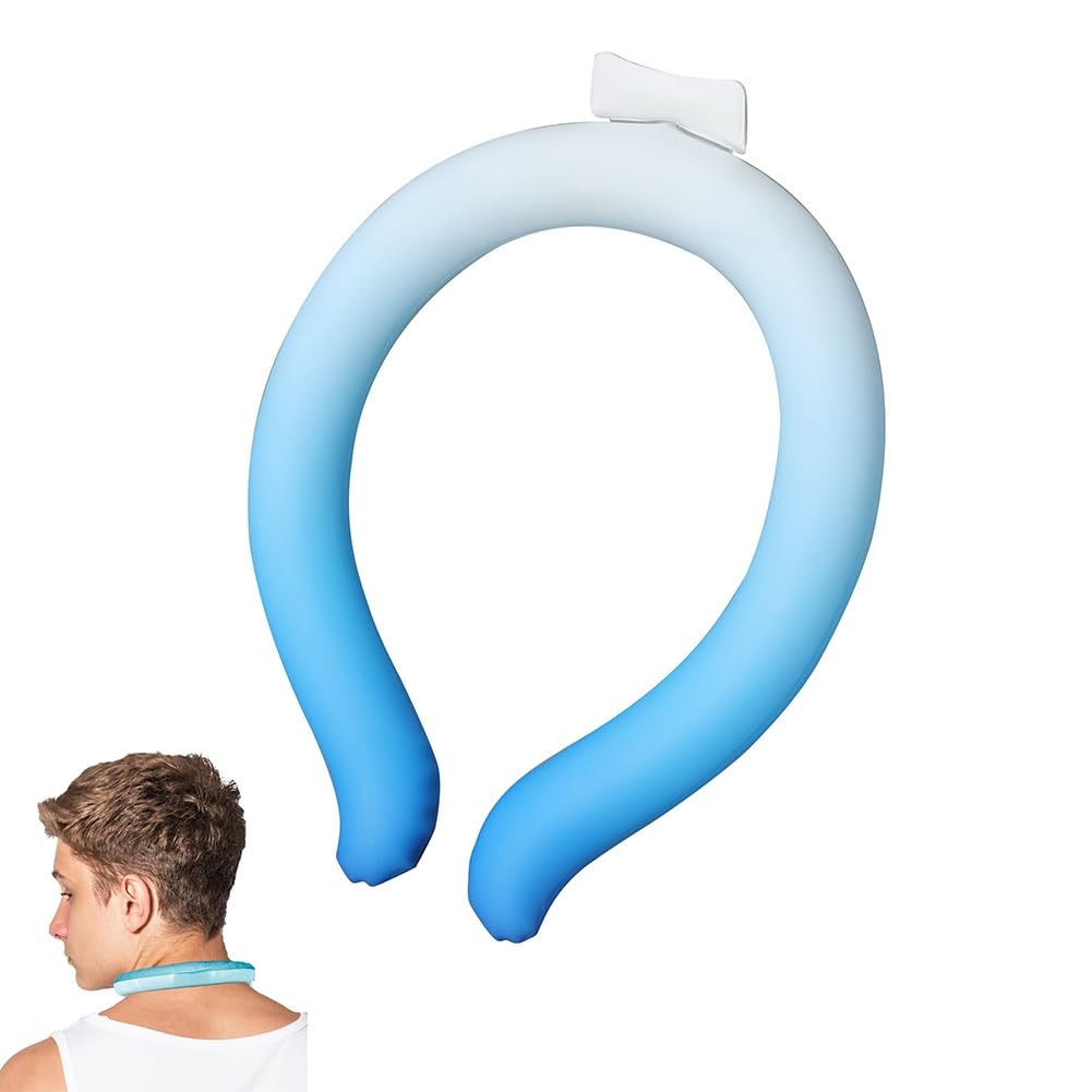 LexTex Ice Cooling Neck Ring, Wearable Neck Ice Ring, Portable Hanging Neck Cooler, Reusable Summer Cool Body Cooler Tube Below 28 ℃ for Outdoor Sports, Indoor Cooling and Heat Dissipation(A2)
