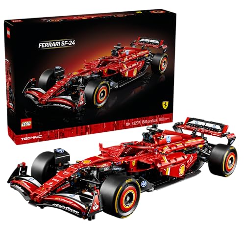 Recopilación de Red Ferrari que Puedes Comprar On-line. 39 LEGO Technic Auto Ferrari SF-24 F1 Kit de Modelo para Adultos, construye tu Propio vehículo de Carreras, Set Ideal como Regalo para Aficionados a la Fórmula Uno 42207