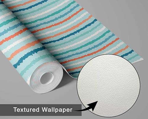 Papel pintado de rayas para tapar imperfecciones de pared 7