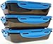 6 Pack Fitness Sure Seal Meal Prep Containers Set of 3 24oz (Black/Neon Blue)