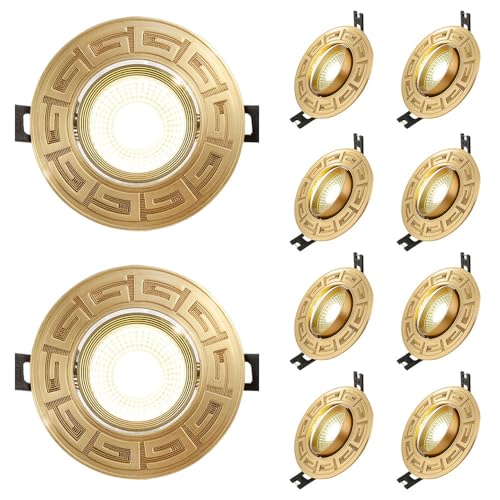 Projecteur laiton chinois LED encastrable spot CRI85 doré haut de gamme pour intérieur