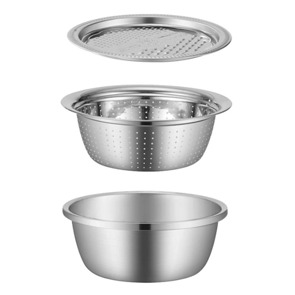 Panier de vidange en acier inoxydable pour fruits légumes et passoire à riz grand format 26cm