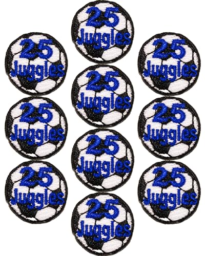 Hurrah Awards Blue Embroidered Soccer Patches 1 Inch