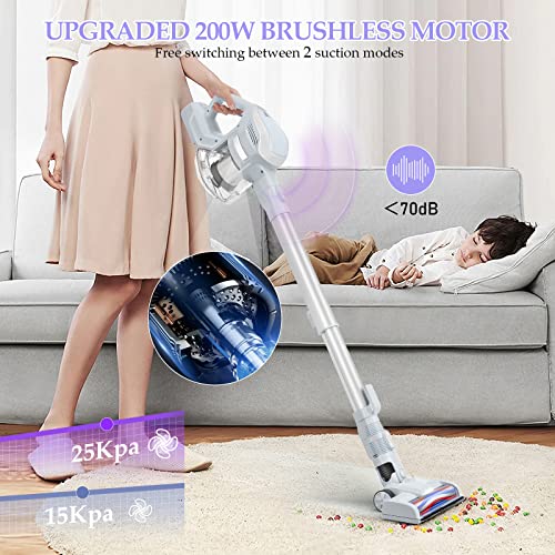 Tma Cordless Vacuum Cleaner, 25Kpa Powerful Lightweight Stick Vacuum Cleaner With 35 Mins Detachable Battery, 6-In-1 Handheld Vacuum Cleaner With 4 Hepa&1.3L Dust Cup For Hard Floor/Pet Hair T181 #TOP1