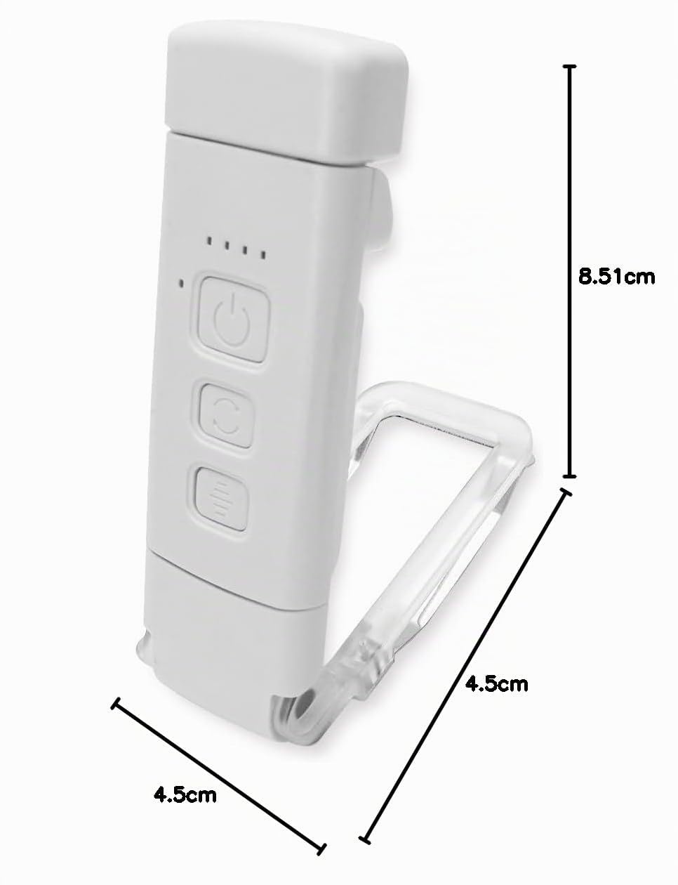 QUMOX Lámpara de Lectura LED con Clip – 3 Tonos Ámbar, 5 Niveles de Brillo, Temporizador, Cabezal Ajustable, Recargable por USB – Luz de Lectura para Libros, Cama, Viaje (Blanco)
