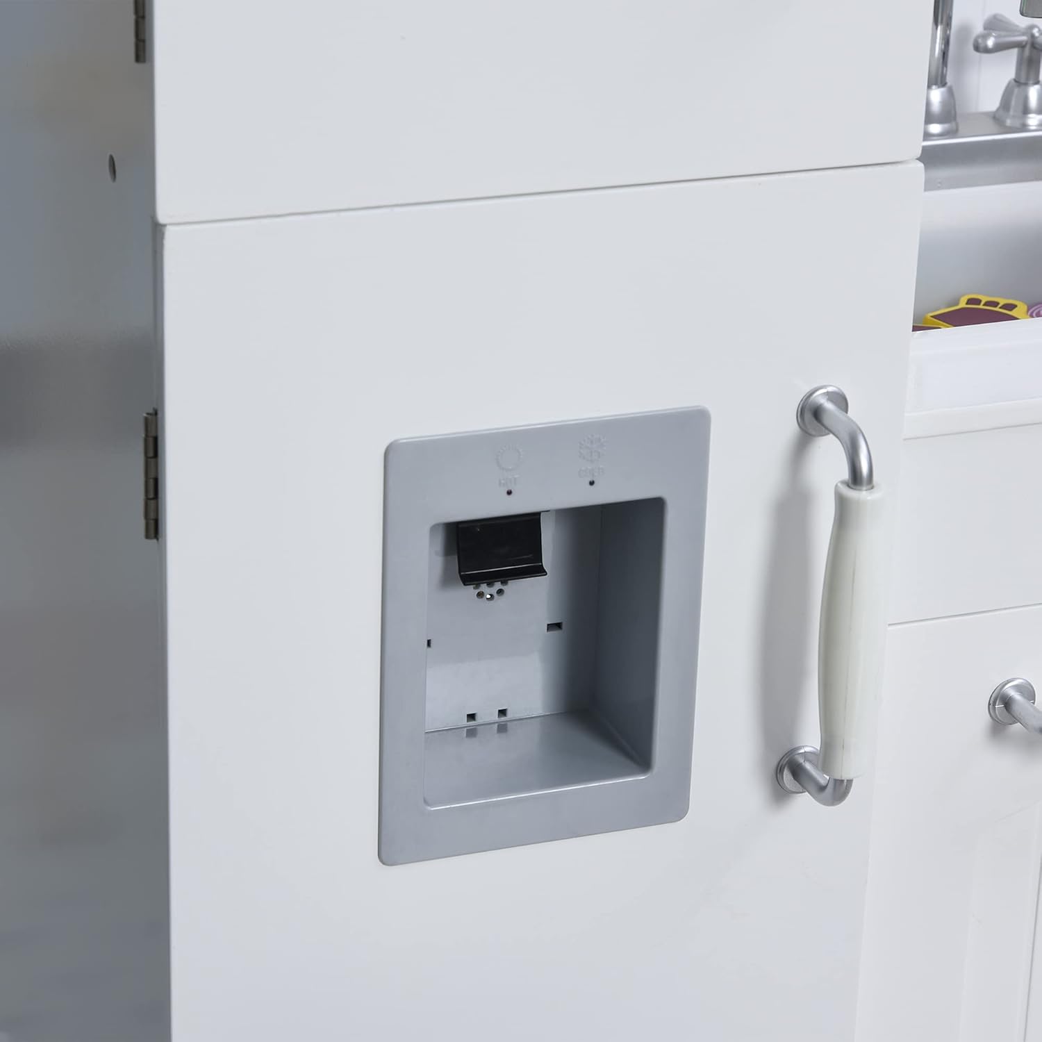 Close-up of the water dispenser on the playset