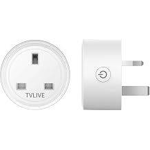 Smart Plug, TVLIVE 2 Pack 13A Smart Plugs Work that with Alexa Echo, Echo Dot, Google Home, IFTTT, Remote Control with VeSync APP and Timer Function, WiFi Outlet, Wifi Plug, Wireless Smart Socket