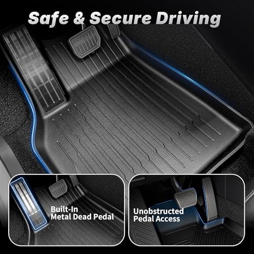 OEDRO Floor Mats for 2025 2026 Tesla New Model Y Juniper, All Weather TPE Car Floor Liners with Front Rear Cargo Liner and Seatback Cover Protector Accessories, 1st and 2nd Row with Backrest Mats by OEDRO - Used condition - Image 2