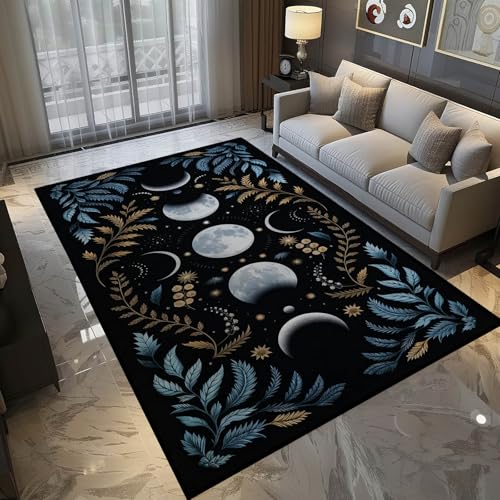 Tapete decorativo fases lunares 7x9 pies rectangular