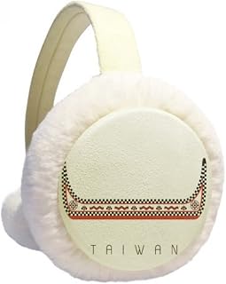 Taiwan Travel Dragon Boat China Winter Ear Warmer Cable Knit Furry Fleece Earmuff Outdoor