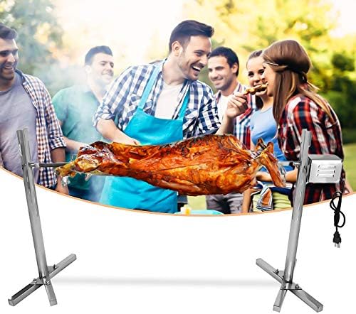 Outdoor Rotisserie Grill - Spinning Roast Machine for Camping, Ideal for Juicy Chicken & Tender Lamb, Perfect for Picnics & BBQs, Easy to Use, Durable Design