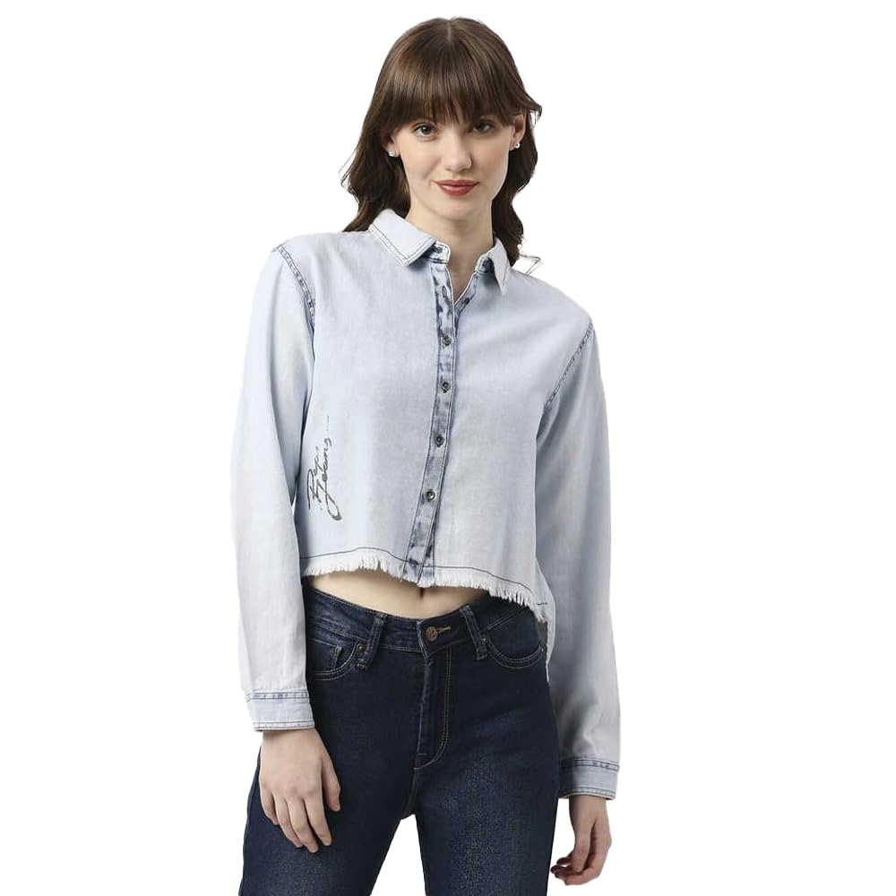 pepe jeans Solid Regular Neck Cotton Women's Casual Wear Shirt-picture-24