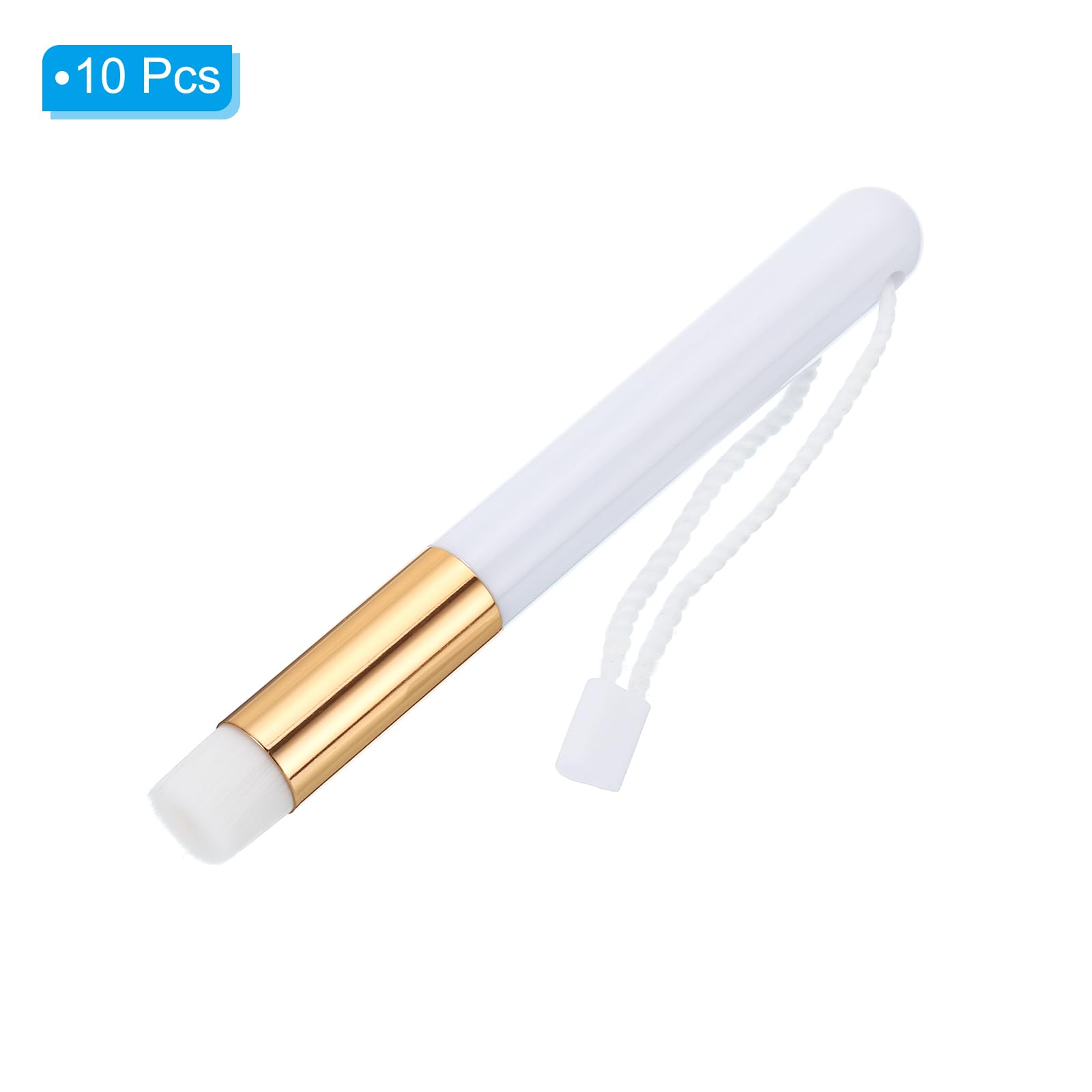 PATIKIL Ink Blending Brushes Mini for Card Making 10 Pcs Small Ink Painting Blending Brushes Tool for Craft Drawing Stamping DIY White Golden - Image 3