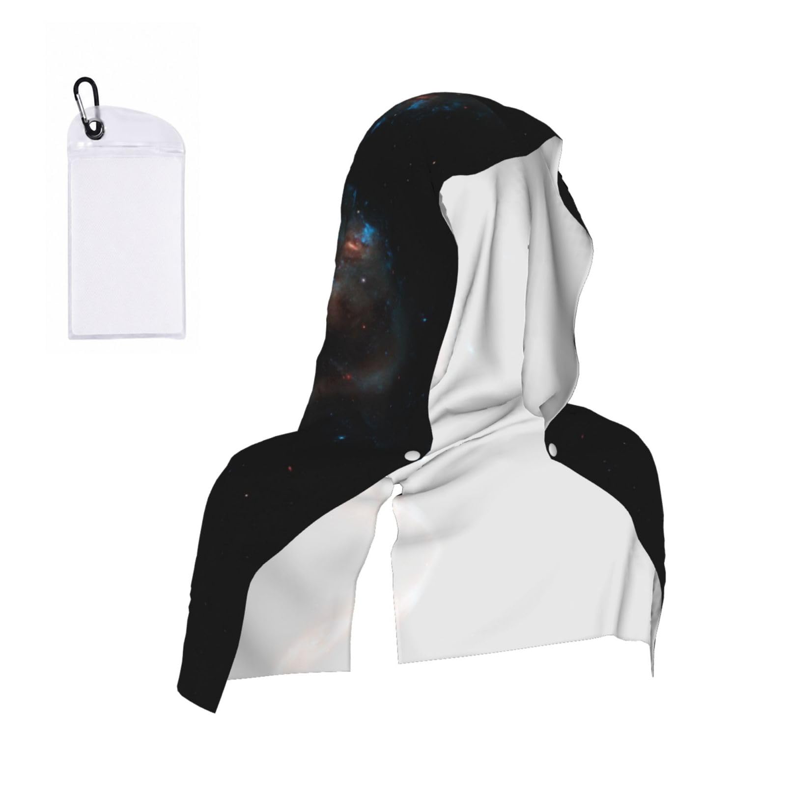 ESNAIUVCD Galaxy Print Multifunctional Cooling Hoodie Bandana Portable Sweat Absorbing Design For Beach Workouts Exercise Heat Relief Accessories