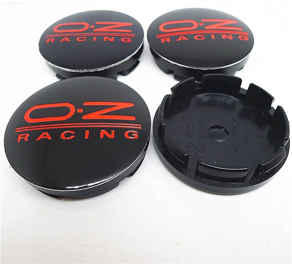 DVSWRB4Pcs Car Hub Caps for OZ Racing, ABS Auto Logo Wheel Center Cover Sunscreen Waterproof Dust-Proof Anti Rust Tire Rims Badge Styling Accessories, 56mm