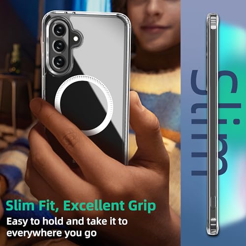 Image of ONES Magnetic for Samsung Galaxy A56 5G / A36 5G Slim Case, Compatible with Magsafe, Military-Grade Drop Guard, Anti-Yellowing, Shockproof Cover for A56 5G / A36 5G, Scratch-Resistant, Transparent