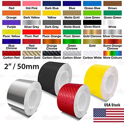 Rollo de rayas de 2 pulgadas a 1.969 in para detalles, línea autoadhesiva para automóvil, motocicleta, camión, bicicleta, modelo, pasatiempos, cinta