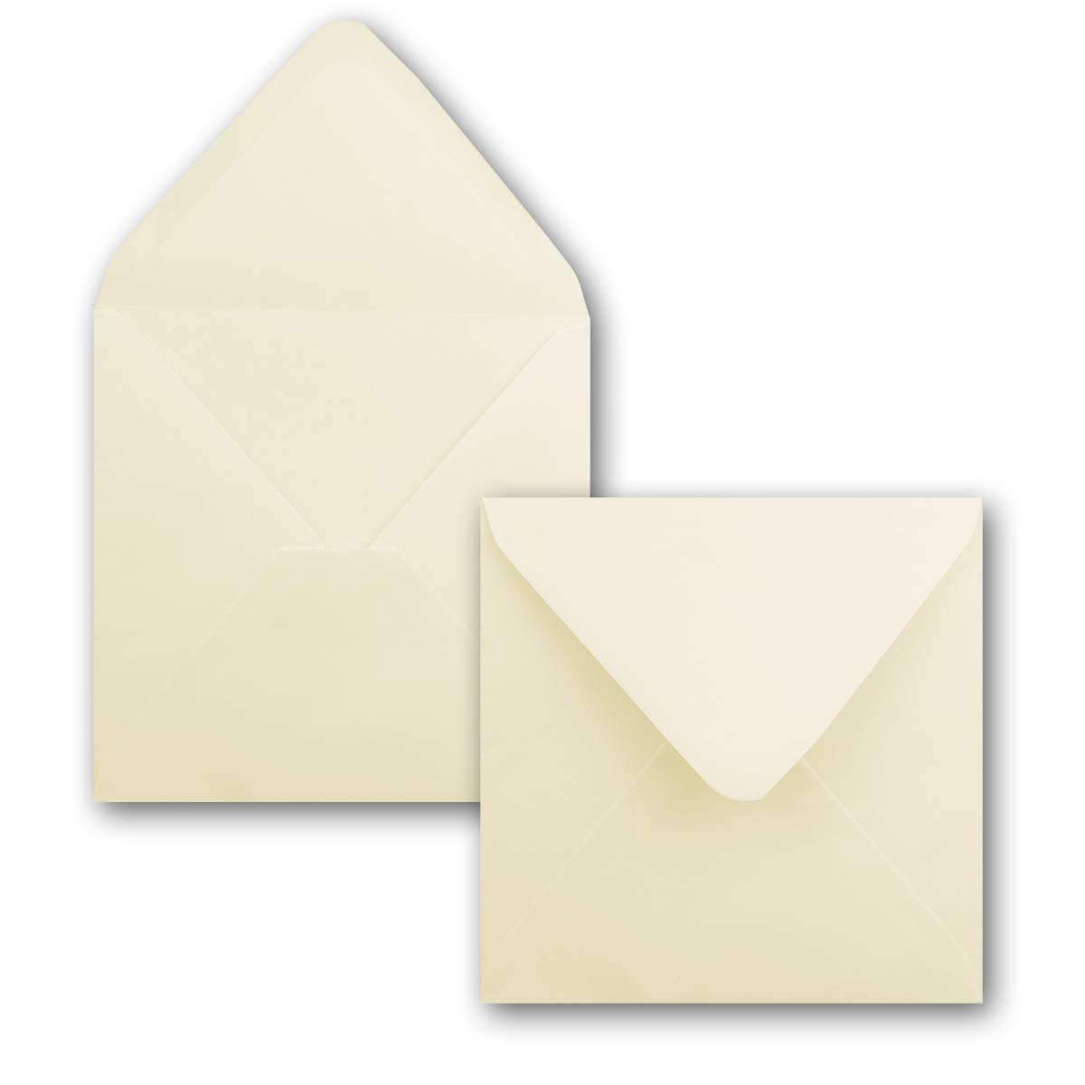 300 sobres cuadrados de color crema, 16,0 x 16,0 cm, 100 g/m², adhesivo húmedo, sin ventana, ideales para tarjetas de felicitación de Navidad, invitaciones de tu Glüxx-Agent