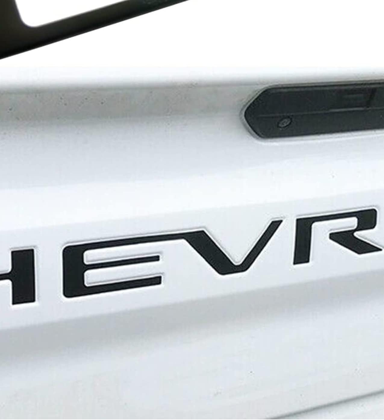 Tailgate Insert Letters Compatible with 2019 2020 2021 2022 2023 2024 Silverado, 3D Raised Adhesive Decals Letter Emblem - Matte Black
