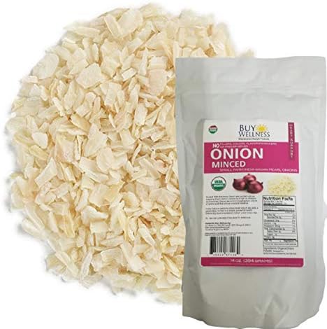 Buy Wellness Onion Minced & Flakes USDA Organic Fresh Dehydrated Organic Dried Onion Flakes 14 oz