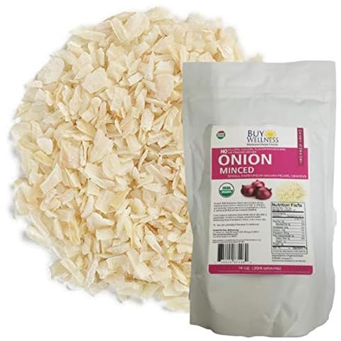 Buy Wellness Onion Minced & Flakes USDA Organic Fresh Dehydrated Organic Dried Onion Flakes 14 oz Cover