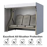 [page_title]-Hollywoodschaukel Abdeckung, wasserdichte Abdeckhaube 210D Oxford Gewebe Winddicht Anti-UV Reißfest Für Gartenschaukel Schaukelstuhl Gartenmöbel, Grau,223 * 152 * 183cm