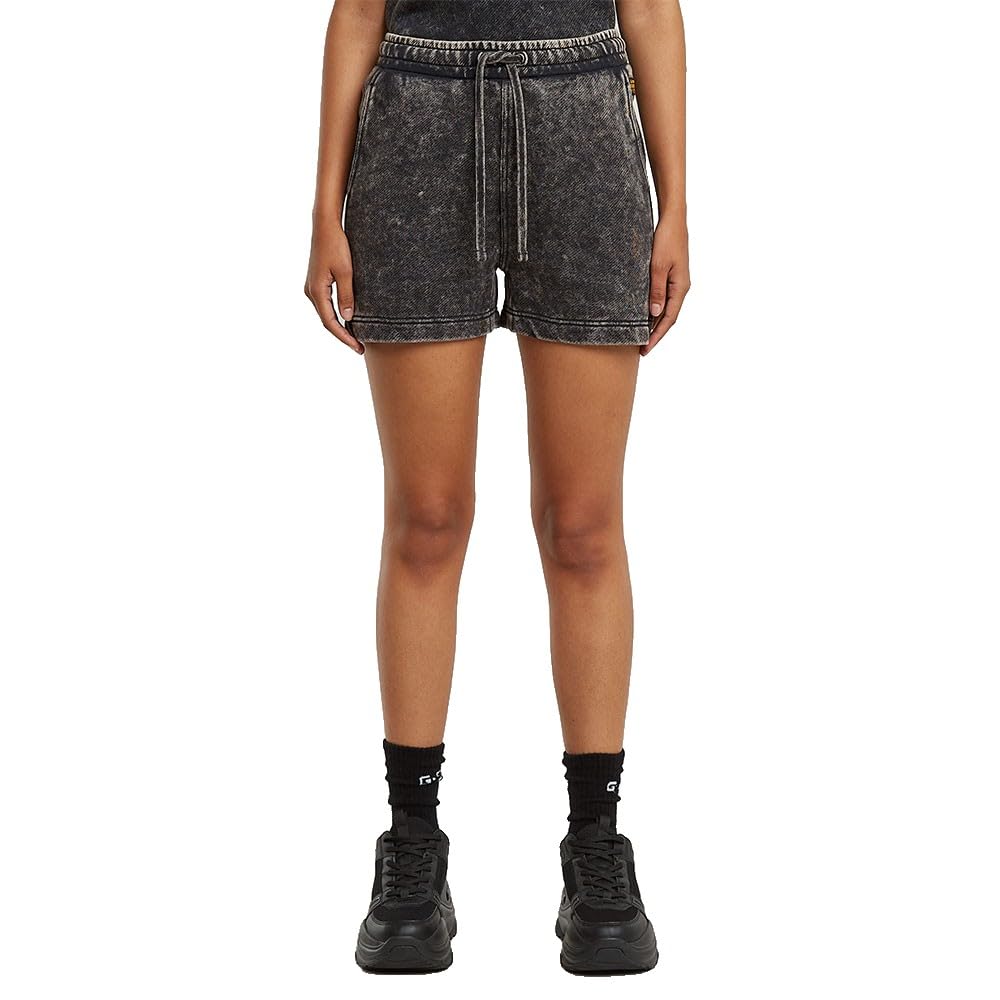 G-STAR Women's Overdyed Sweat Shorts, Grey (Petrol Double Dye D26562-d575-h365), XXS