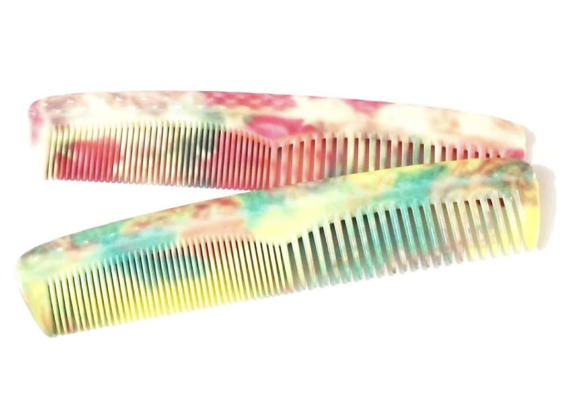 Premium Printed Hair Comb Combo Set Italy Comb for Men,Women (Multicolour), Pack of 2-image-6
