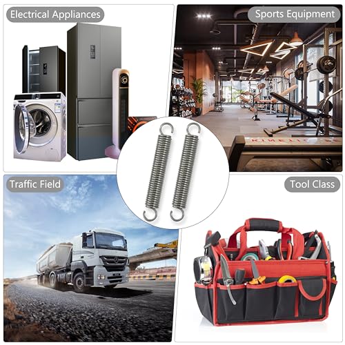 GUNGY Zugfedern mit Haken Edelstahl Spannfeder Zugfeder 100mm Außendurchmesser 15mm Drahtdurchmesser 2,2mm Maximale Zugkraft 11,8kg 2,2x15x100mm 2 Stück