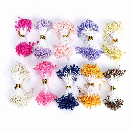 Estambres de flor artificial hechos a mano 900 piezas miniatura 5