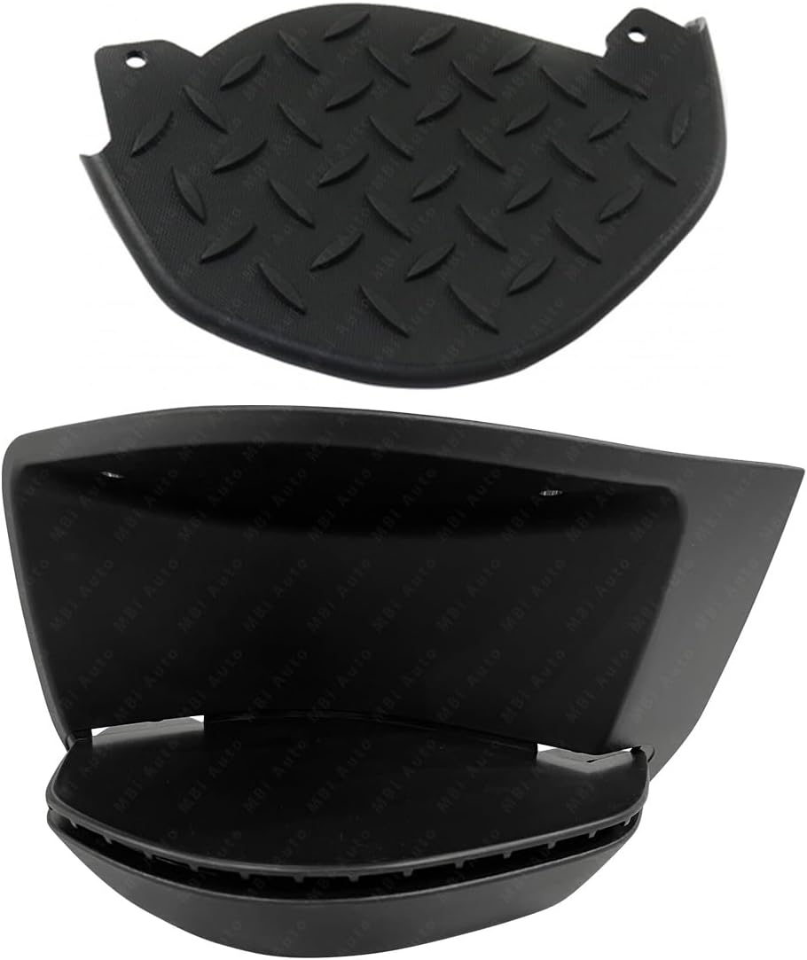 BUMPERS THAT DELIVER - Textured, Black Rear Right RH Passenger Side Corner Step Bumper Insert+Pad 2PC Kit Compatible with 2014-2019 Chevy Silverado GMC Sierra 1500 2500 3500 14-19, GM1139100 GM1139101