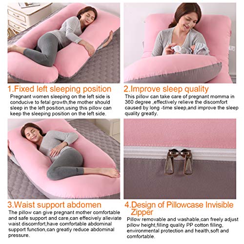 SHANNA Pregnancy Pillow, Maternity Support Pillow Full Body Pillow G shaped Upgrade Support for Back, Hips, Legs, Belly… - Image 4