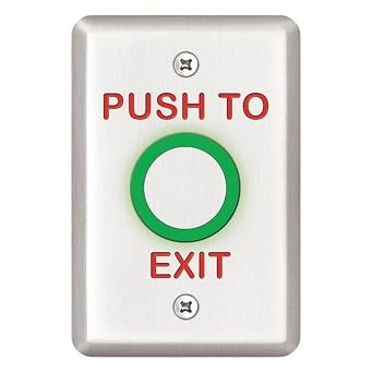 SDC 463U Piezoelectric Stainless Steel Button, Vandal Resistant Aluminum Exit Switch