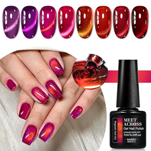 Set de esmaltes gel magnéticos 9 piezas cat eye miniatura 4