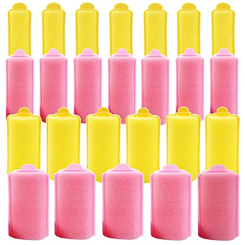 Bigoudis Éponge,OSUTER 62PCS Rouleaux Mousse Coiffure Doux Rouleaux de Cheveux pour Femme(Bleu et Rose) Cover