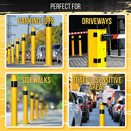 Adirpro ADI779-4-36-2 Adir 36-Inch Bollard Post, Pack Of 2 - Steel Bollards Safety Barrier thumb #4