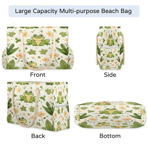 Beach Bags for Women Large Beach Tote Bag, Waterproof Sandproof Swim Pool Bag with Zipper4