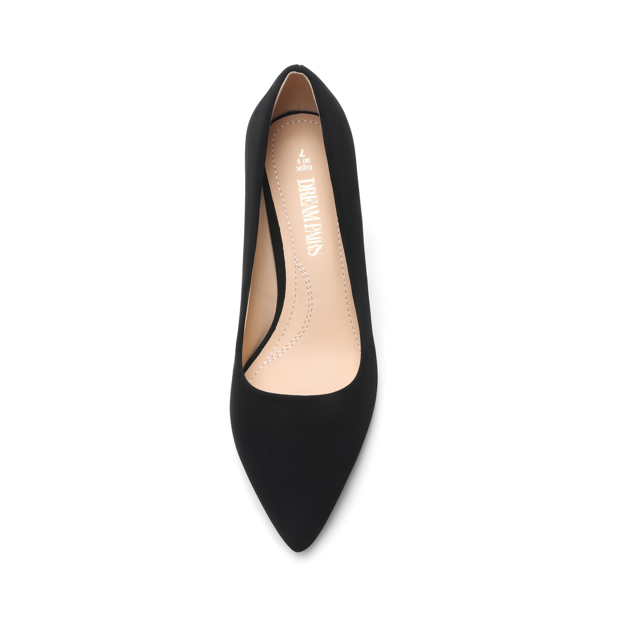 DREAM PAIRS Escarpins Femme Talon Haut 7,5cm Pointu Stiletto Élégants à Enfiler Confortables Mode Urbain Chic pour Bureau Soirée et Quotidien