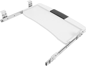 Desk Keyboard Tray Slide Easy Pull Out Keyboard Holder with Stainless Steel Rails