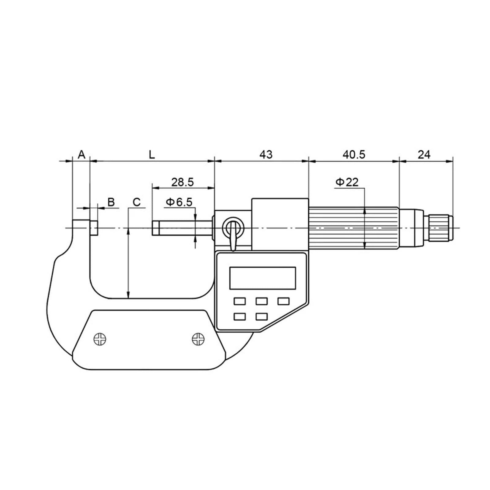 0 ~ 25 25-50 50-75 75-100 100-125 125-150 mm elektroniczny cyfrowy mikrometr zewnętrzny dwa przyciski zewnętrzne 132-01-040 (132-05-040 100-125mm)