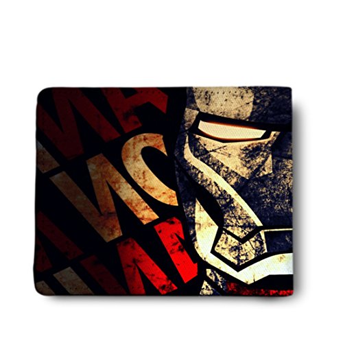 Image of ShopMantra Men Pu Leather Wallet | Super Hero Mask Printed PU Leather Wallet /, Multicolor