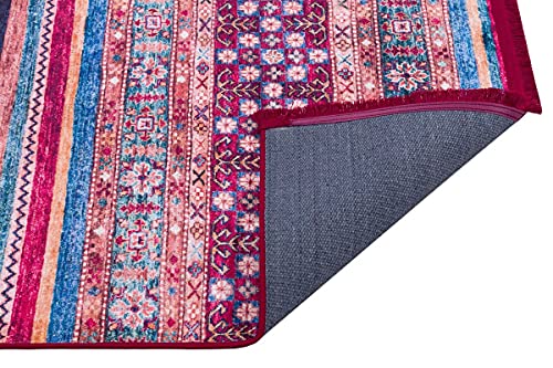 Tapis décoratif Trkmn d'une haute qualité remarquable en coton noble - 5