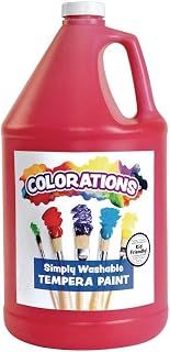 Colorations Washable Tempera Paint, Gallon, Red, Non Toxic, Vibrant, Bold, Kids Paint, Craft, Hobby, Fun, Art Supplies